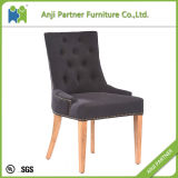 Cork Rubber Wood Frame Black Fabric Dining Chair (Amelia)