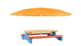 Small Study Adjustable Picnic Table with Umbrella