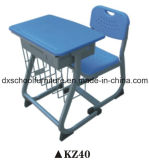 High Quality Plastic School Desk and Chair KZ40