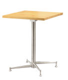 Solid Wooden Top Stainless Steel Folding Dining Restaurant Table
