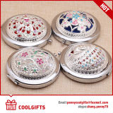 Top Quality Silvery Vintage Hollow out Folding Compact Makeup Mirror