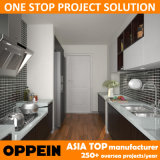 Oppein Asia Project Brown HPL Aisle Wood Kitchen Cabinets (OP15-HPL02)