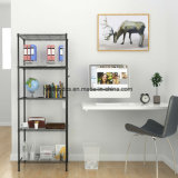 China Sturdy 5 Tiers Metal Wire Bookcase Home Office Rack Shelf Storage