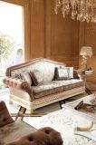 0062 Fresh White Solid Wood Classical Fabric Sofa