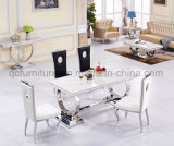 Modern Stainless Steel Leg Marble Dining Table for Dinningroom Set