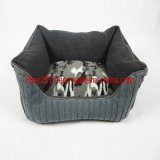 New Super Soft High Quality Pet Bedding Products Customized Black Square Couch Cat Sleeping Cushion Dog Bed 2018