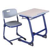 Single Wooden Student Classroom Desk and Chair