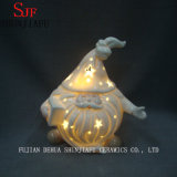 Ceramic Santa Claus Candlestick LED Flame for Home/ Christmas Decoration