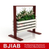 Customized Modern Red Teak Home Furniture Aluminum Flower Shelf