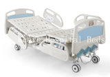 ABS Three-Cranks Manual High-Low Adjustable Hospital Bed with PP Guardraills