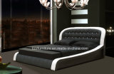 Modern Bedroom Set Leather Double Tufted Bed