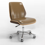 MID Back Metal Base PU Leisure Chair Without Armrest