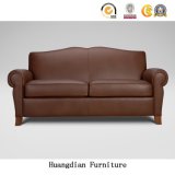 Elegant Hotel Living Room Furniture Solid Wood Legs Lounge Love Seat Sofa (HD1615)