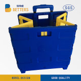 Betters Yellow & Blue Folidng Shopping Trolley