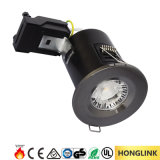 Black Chrome Bezel Changeable Dimmable GU10 Fire Rated COB LED Downlight