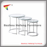 Hot Sale New Round Nesting Glass Coffee Table (CT074)