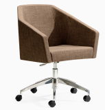 Fabric Upholstery Office Meeting Chair with Aluminum Base