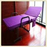 Folding Metal Bed with Purple Color Mattress 190*90cm