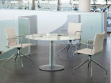 Modern Design Small Glass Meeting Desk (HF-TA02)