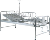 Stainless Steel Two Functions Manual Bed Hospital Bed