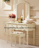 White Modern Dressing Table with Mirror /Dressing Table with Stool/Wooden Dresser