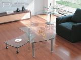 Extendable Coffee Table with Shelf and Wheels -CA080