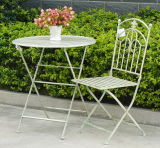 Antique Metal Foldable 3PCS Garden Table and Chairs Set of Colour White (PL08-8001/8002)