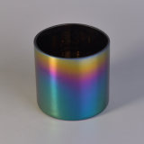 Popular Glass Candle Holders with Iridescent Decoration