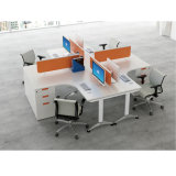 Crossing Shape 4 Seater Workbench in One Unite with Metal Type Cabinet
