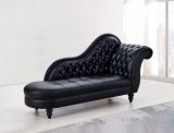 Diamond Leather Chaise Sofa