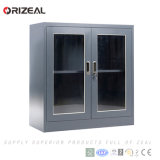 Orizeal 2 Swing Glass Door Steel Cabinet with 1 Adjustable Shelf and Plastic Handle Lock (OZ-OSC029)