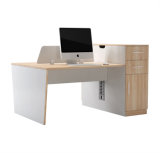Elegant Wooden Color Commercial Office Staff Computer Workstation Table