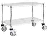 Wire Shelving 2-Tier Rolling Cart