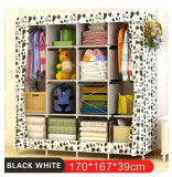 Modern Simple Wardrobe Household Fabric Folding Cloth Ward Storage Assembly King Size Reinforcement Combination Simple Wardrobe (FW-22B)