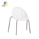 Factory High Quality Cheap Stacking Chromed Metal Leg Plastic Dining Chair