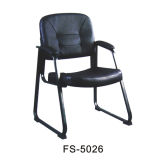 Modern Meeting Black Faux Leather Visitor Chair with Arm (FS-5026)