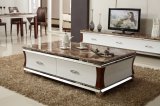 High Gloss Top Marble Coffee Table with Drawer (8615#)