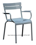 Dining Restaurant Garden Coffee Luxembourg Stacking Armchair Gray Side Chair