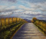 Country Road Landscape Oil Painting on Canvas for Wall Decoration