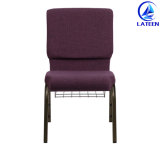 Popular Durable Metal Frame Church Chair with Comfortable Cushion
