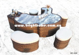 New Design Tea Table PE Rattan Weaving for Outdoor Use Bp-A68A