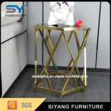 Restaurant Furniture Stainless Steel Marble Top End Table