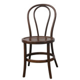 Dark Walnut Stacking Solid Wood Thonet Chair, Hotel Chair
