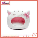 Cartoon Lovely Cat Pet Bed in White