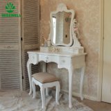 Antique French Furniture Bedroom Dressing Table with Mirror Stool Set