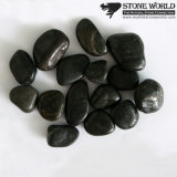 Natural Stone Polished Black Cobblestone for Landscape & Garden (RS-006)