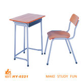 Wooden and Steel Frame Desk Chair for High College