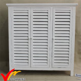 Chinese Antique White Vintage Wooden Cabinet