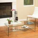 Bent Curved Tempered Glass Coffee Table