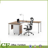 Modern Computer Desk with Bookcase and Wheels (LQ-CD0118)